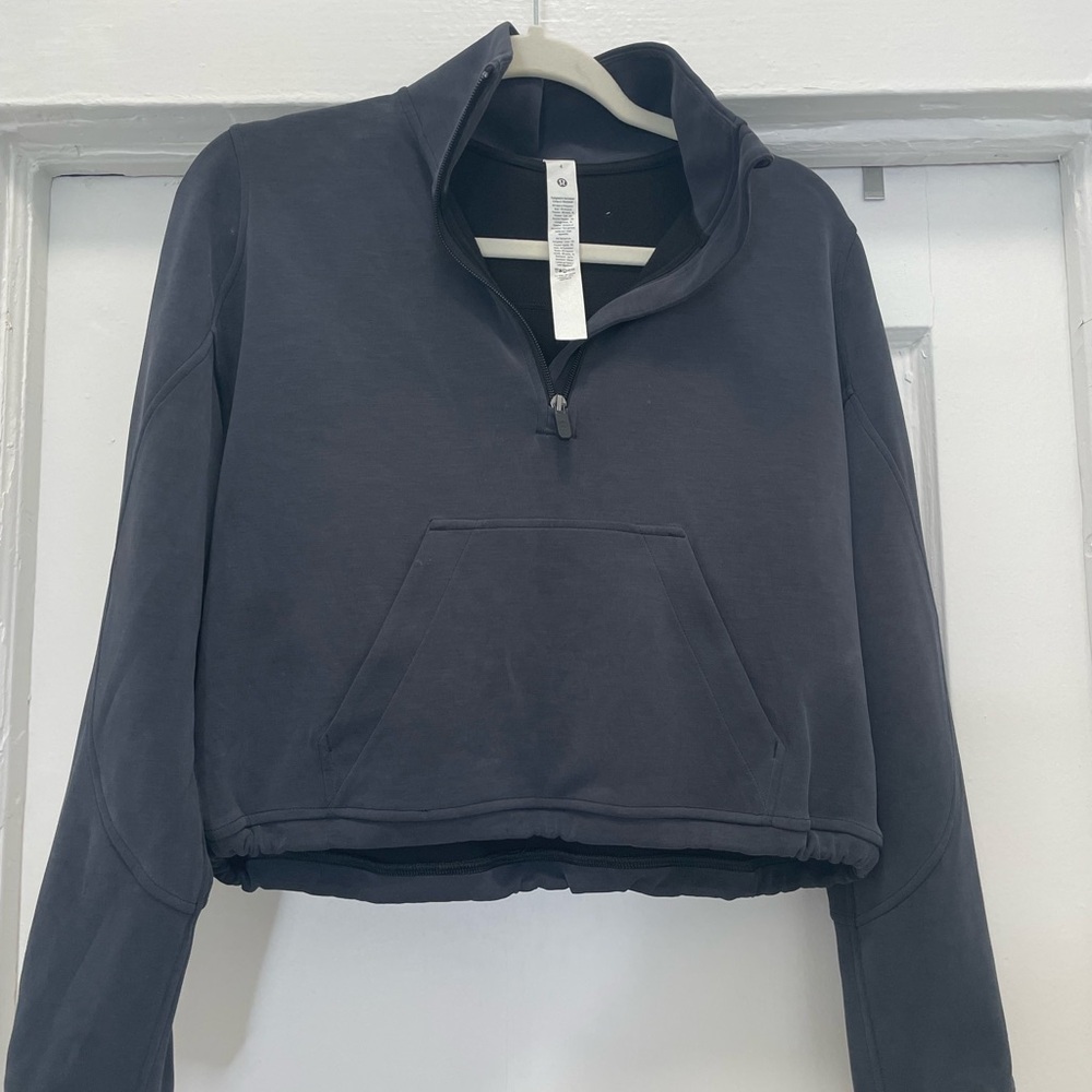 Lululemon Brushed Softstreme Half Zip - Size 4 - Black - Picture 6 of 16